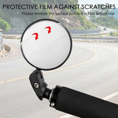 Mountain Bike Rearview Mirror Bicycle Handlebar Convex Rear View Mirror Foldable WHShopping