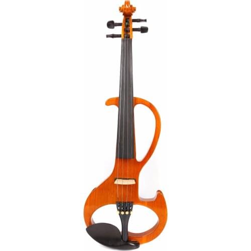 Yellow Electric Violin 4/4 4 string Shape New #20-1 Jack Pickup also have blue color