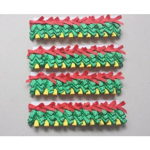 100pcs 2inch Christmas tree hair clip accessories kids bows flower alligator clips girls headband Xmas renda Bowknot HD3270
