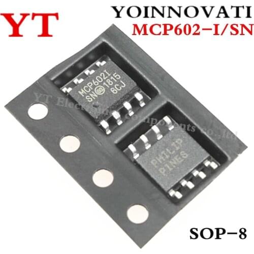 20PCS/LOT IC MCP602-I/SN MCP602 SOP DUAL OP-AMP 3000 uV OFFSET-MAX 2.8 MHz BAND WIDTH Best quality