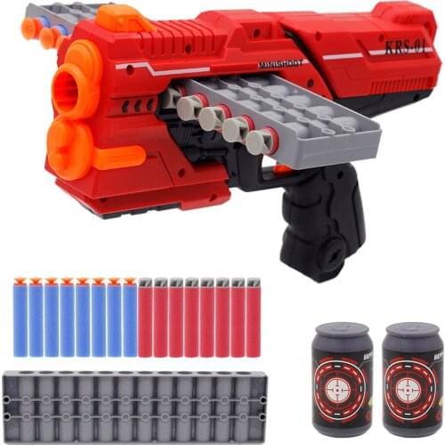 2020 New Arrival Cartridge Manual Soft Bullet Gun Suit for Nerf Bullets Toy Pistol Gun Dart Blaster Toy Gun 1687349
