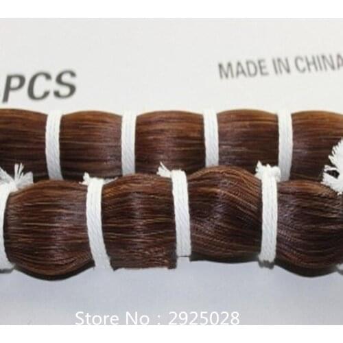 500g violin cello double bass Mongolia natural brown bow hair horse tail 80-85 cm Free Shipping