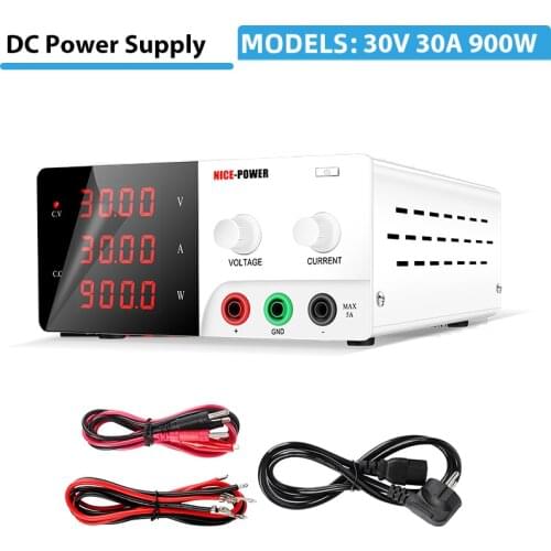 Nice-Power Professional Switching DC Lab Power Supply Adjustable 30V 20A 60V 10A Laptop Repair Rework Digital Voltage Regulator