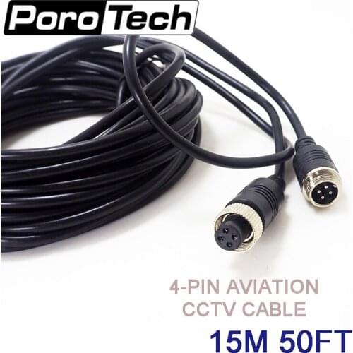 AC-15M 5PCS/lot 4 pin aviation connecter cable for security cctv car camera / 4 pin aviation connecter video cable waterproof