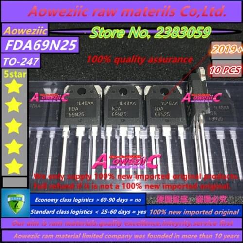 Aoweziic 2019+ 100% new imported original FDA69N25 69N25 TO-247 N-Channel MOSFET 69A 250V