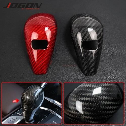 Car Styling Gear Shift Knob Cover Sticker Panel Trim For BMW 3 Series G20 G28 Z4 E89 2020 Real Carbon Fiber