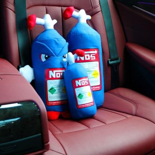 Car Neck Pillow, Lumbar Cushion Headrest Nitrogen Bottle Design Plush Headrest Pain Relief Support Cushion Travel J60B