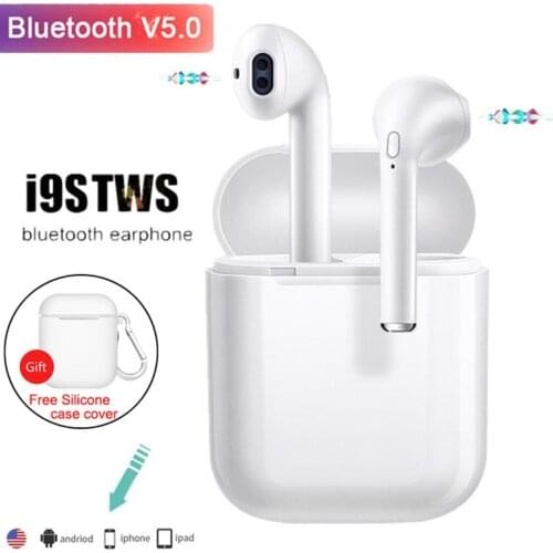 I9s TWS Bluetooth 5.0 Earphones Stereo Wireless Mini Business Calling Headset with Charging Case for iPhone Air Pod Samsung