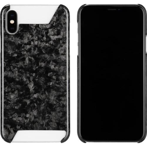 Real Forged Carbon Fiber Case for iPhone X XS XR XSMAX Back Cover Luxury Retro Original Glitter - Forged Carbon Fiber Pattern