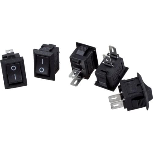 CNIM Hot Xmas 5 x AC 250V 3A 2 Pin ON/OFF I/O SPST Snap in Mini Boat Rocker Switch