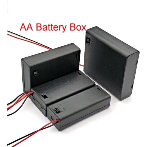 DIY 1/2/3/4 Slot AA Battery Holder Box Case AA Battery Holder Box Case with Switch