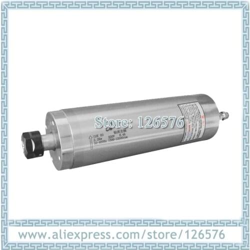 Lower speed 1500-12000rpm drilling spindle motor 2.2kw ER20 AC220V water cooled spindle motor with 4 pieces bearings