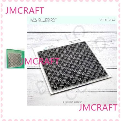 JMCRAFT 2021 New Flower Petals Background Transparent Stamp Scrapbooking Stamping DIY Album Rubber Gift Card Stencil