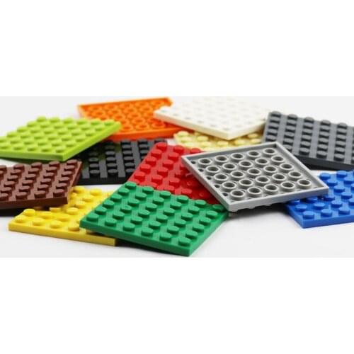 50pcs/lot Building Blocks Plate 6X6 MOC Castles Accessories Parts 3958 DIY Models Toy for Children Christmas Gift Toys