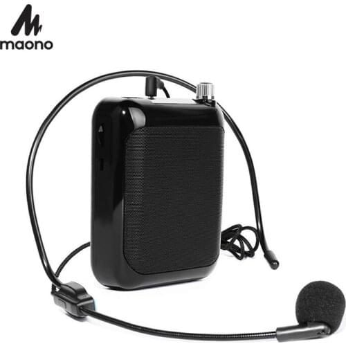 MAONO Portable Voice Amplifier Mini Speaker Megaphone With Wired Microphone for Teacher Coach Tour Guide Promotion Meeting