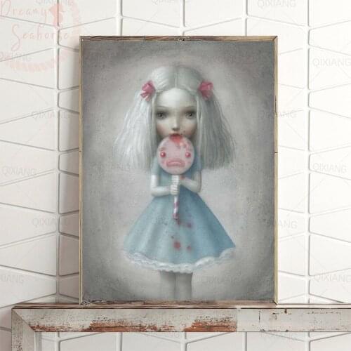 Nicoletta Ceccoli Canvas Print Doll Poster Girl Painting Modern Fairy Tale World Wall Art Office Picture