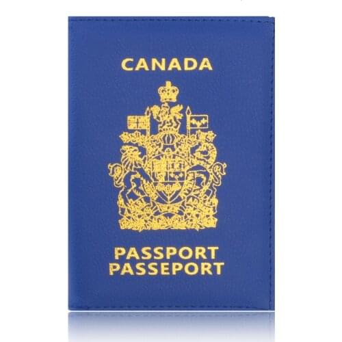 Hot Canada Passport Cover ID Card Document Card Passport Holder Air Ticket Wallet Case Women Passport Holder Case for Canada