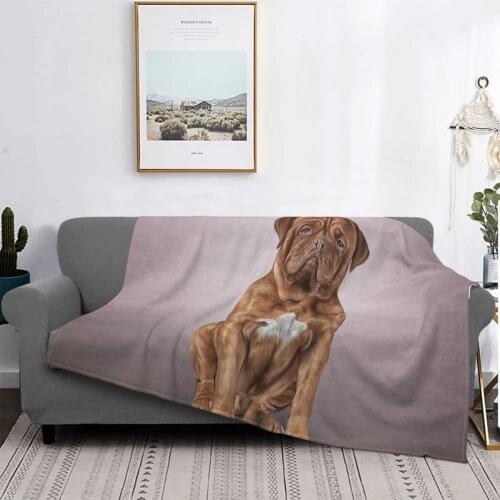 Drawing Dog Dogue De Bordeaux Throw Blanket ChildrenS Sofa Plaid 200 X220 Bedcover Blanket On The Bed Baby Blanket 90X200