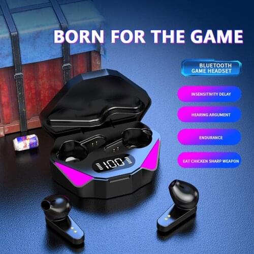 Portable Bluetooth5.0 Gaming Headset Low Latency Mini Stereo True Wireless Earphones Touch Button For IPhone Xiaomi Huawei