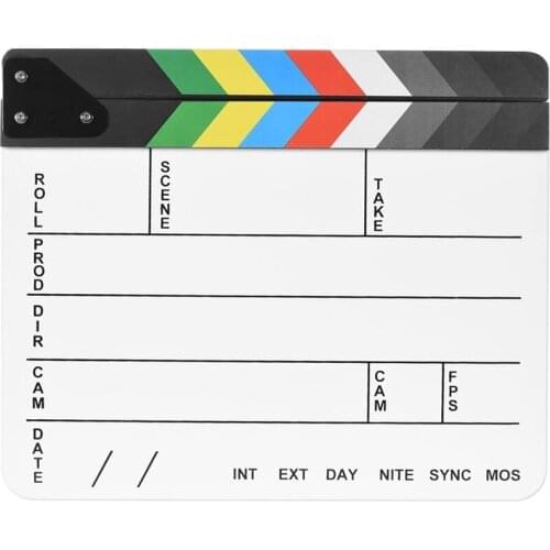 Professional Movie Directors Clapboard, Photography Studio Video TV Clapper Board Dry Erase Film Action Scene Clapper