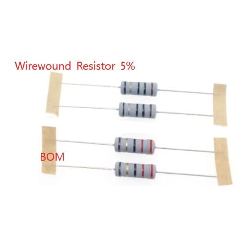 Wire Fuse Wirewound Resistor Fuse Resistance 3W 2W 1W 0.5W 0.1 0.15 0.22 0.33 0.47 0.5 1 1.5 2.2 3.3 4.7 5.1 10 20 47 68 100Ohm