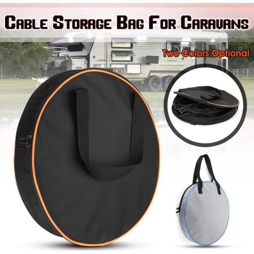 600D RV Caravans Wire Cable Storage Bag Harness Case Motorhome Gardening Portable Heavy Duty Cable Organizer 40cmX9cm