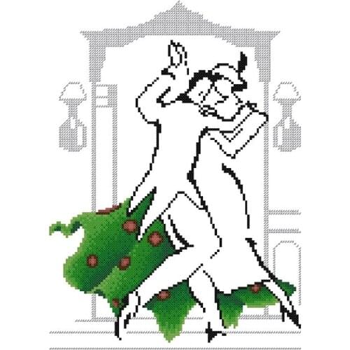 Dance Figures Intoxicating Tango Home Decor Painted Cross Stitch Printed Cloth Kit 11ct14ct18ct Chinese Handmade Embroidery Mate