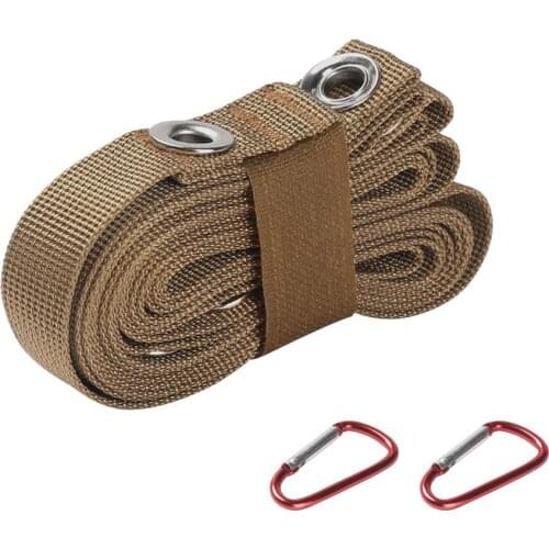 315cm Multi-purpose Tent Canopy Extend Rope Nylon Lanyard Outdoor Camping Hanger Clothesline Storage Hanging Rack with Hook Ring