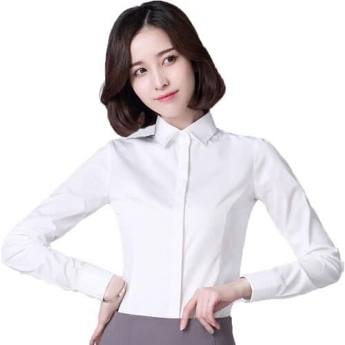 Women Shirts and Blouses 2021 Feminine Blouse Top Long Sleeve Casual White Turn-down Collar OL Style Women Loose Blouses 6800