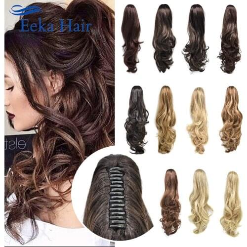 Eeka Hair Synthetic Women Claw Ponytail Clip In Extensions Wavy Style Hairpiece 22" Long SE224