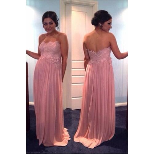 Free shipping vestido de festa prom gown 2019 Sexy illusions weetheart chiffon lace beading high quality bridesmaid dresses