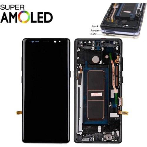 Super AMOLED Display Compatible with Samsung Galaxy Note 8 N950A N950F LCD Touch Screen Digitizer Assembly with Frame with Tool