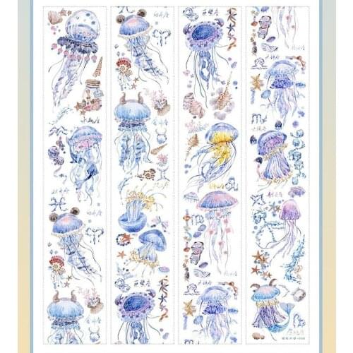 1 Loop Jellyfish Butterfly Strawberry Cotton Flower Masking Tape Crystal Pet
