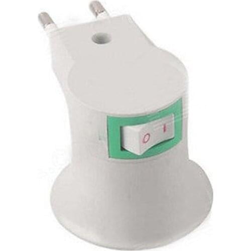 Lot 10PCS Plastic Material E27 Screw Lamp Bulb Socket Bases Holder Bracket LED Bulb Adapter Converter Socket with ON/OFF Switch