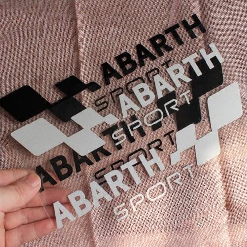 2pcs Car Body Windows Sports Racing PVC Sticker Italy Decal Styling For Abarth fiat 500 grande punto bravo doblo panda ducato