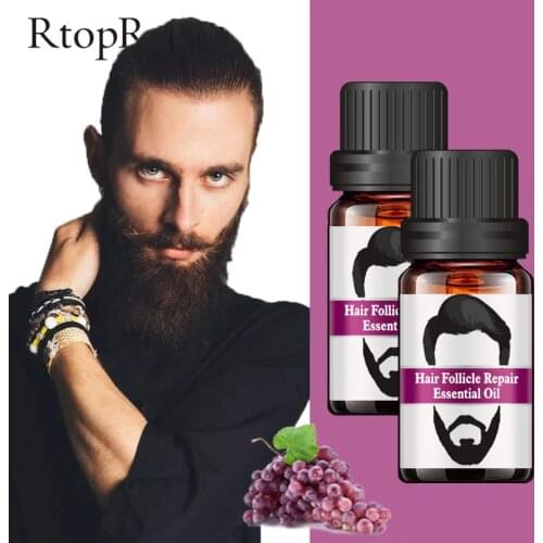 2PCS Hair Follicle Repair Oil Styling Moustache Moisturizing Oil Growth Of Beard Body Hair Eyebrow Care Smoothing Oil 10 ml