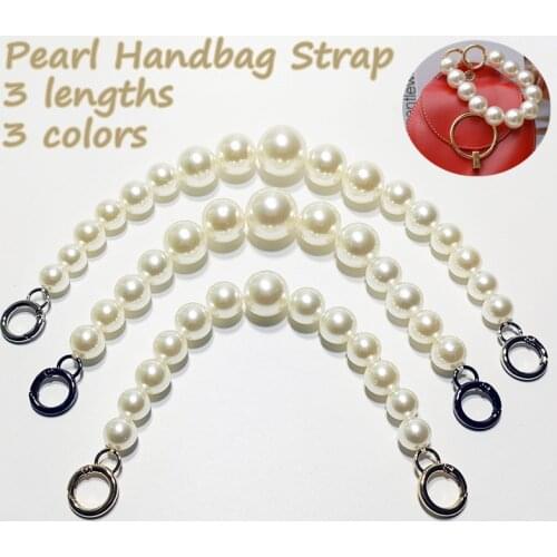 3 Lengths 3 Colors For Women For Purse For Handbag Pearl Short Delicate Pearl Handbag Strap