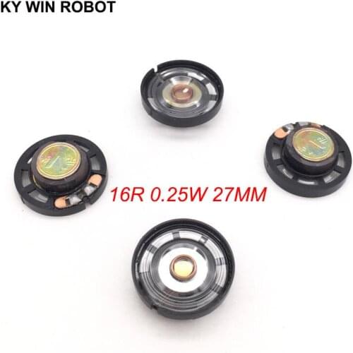5pcs/lot New Ultra-thin speaker Doorbell horn Toy-car horn 16 ohms 0.25 watt 0.25W 16R speaker Diameter 27MM 2.7CM thickness 9MM