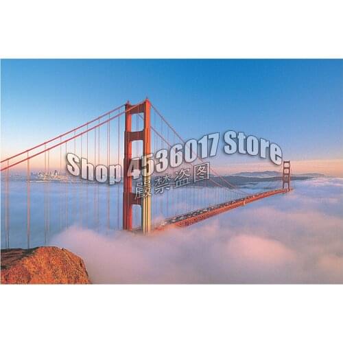 5D Diy Diamond Painting Golden Gate Bridge Cross Stitch Embroidery Wall Sticker Diamond Mosaic San Francisco Christmas Crafts