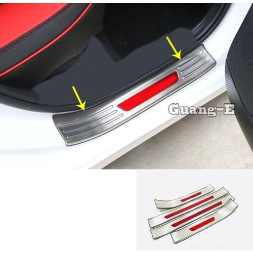 Car Sticker Threshold Strip Trim Door Scuff Plate External Pedal Moulding 4pcs For Kia K3 Forte Cerato 2019 2020