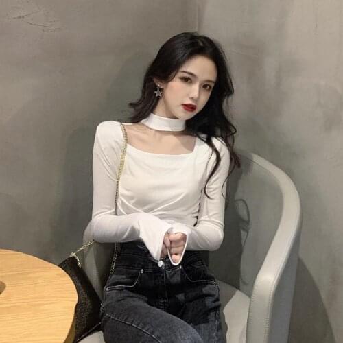 Blouse Women Sexy Halter Top Womens 2020 Long-Sleeved Shirts Blusas Ropa De Mujer