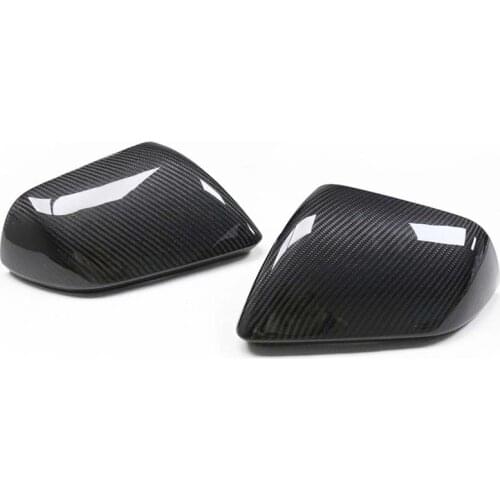 Carbon Fiber Rear View Mirror Case Dry Carbon US Standard Case Protective Cover Car Trim Parts For Ford Mustang
