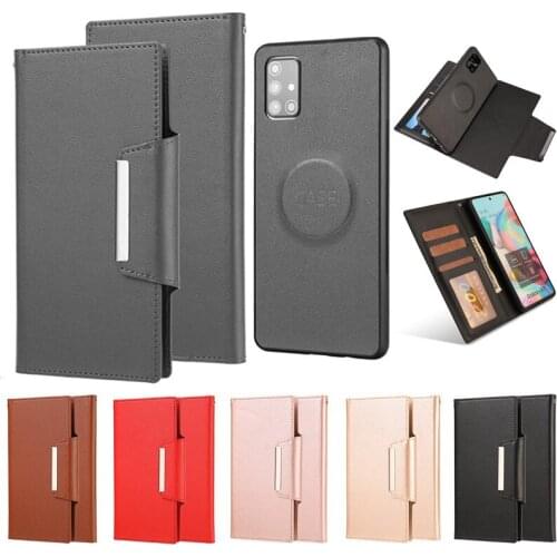 Leather Flip Case for Huawei Mate 40 30 Pro P40 P30 Lite Luxury 2 in1 Detachable Wallet Phone Bag Magnetic Car Card Holder Cover