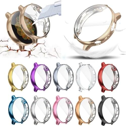 360 Degree Full Case For Samsung Galaxy Watch Active 2 Cover 40mm 44mm Soft TPU Plating Screen Protector Case