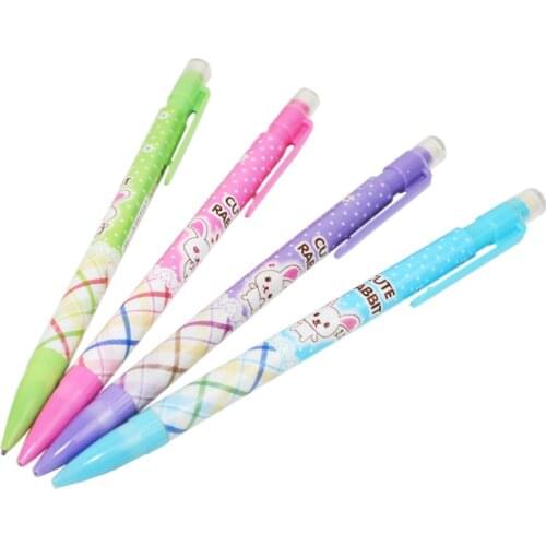 Ellen Brook 1Pcs Mechanical Pencil Automatic With Eraser Stationery School Office Supply Cute Kawaii Folder Lovely Funny Bunny