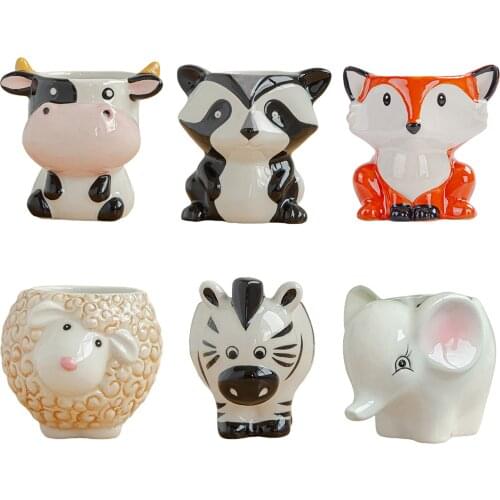 Succulent Pots Cute Flower Pot Tabletop Plants Planter Container Indoor Home