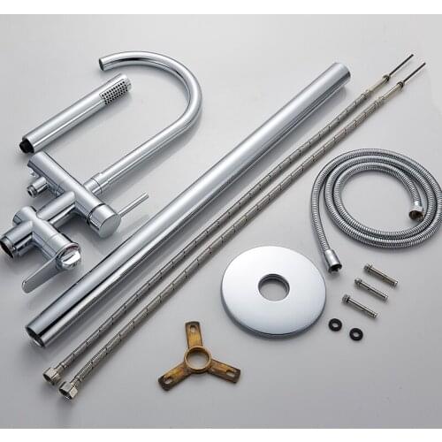 Vidric chrome thermostatic shower faucets floor standing faucet 360 rotation thermostatic shower mixer tap bath shower faucet