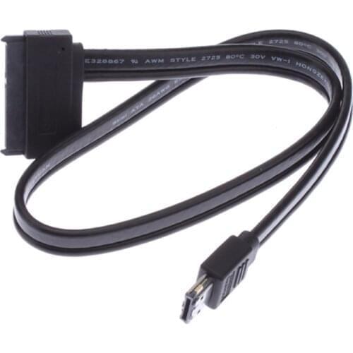 Xiwai Power eSATA USB 2 0 Combo Connector to 2 5" SATA 22Pin Hard Disk Cable High Quality 50cm Cablecc