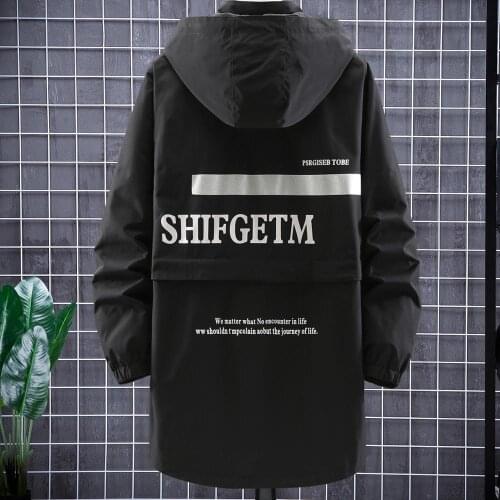 Man Fat coat plus size jacket loose tooling jacket long windbreaker Letter print Removable cap men jacket extra large size 10xl