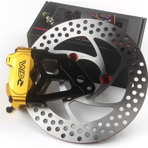 Motorcycle Electric Motor Brake pump +220mm Disc Brake Small Radiation Caliper Brake Set with 30 Cores Front Shock Absorption